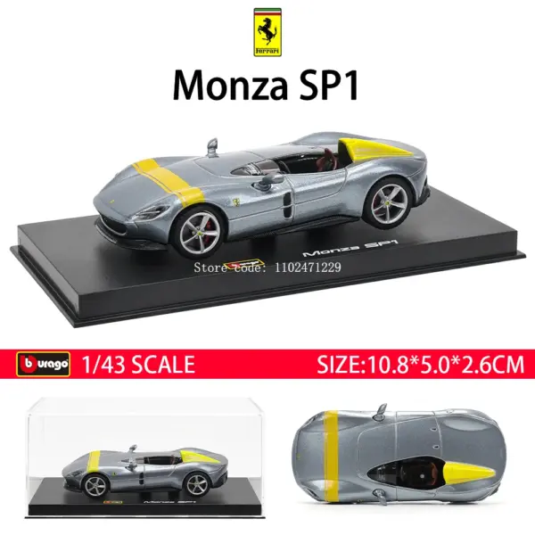 Bburago 1:43 Scale Ferrari Daytona SP3 Model Car - Image 18