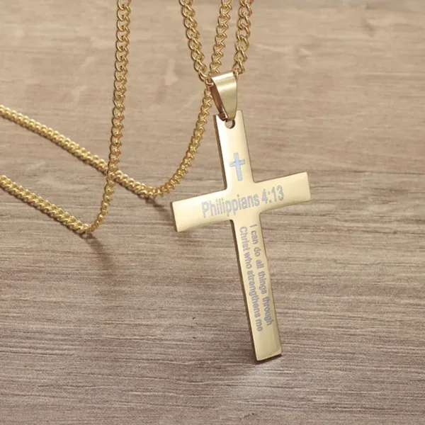 Christian Bling Jesus Head Pendant Necklace - Image 7