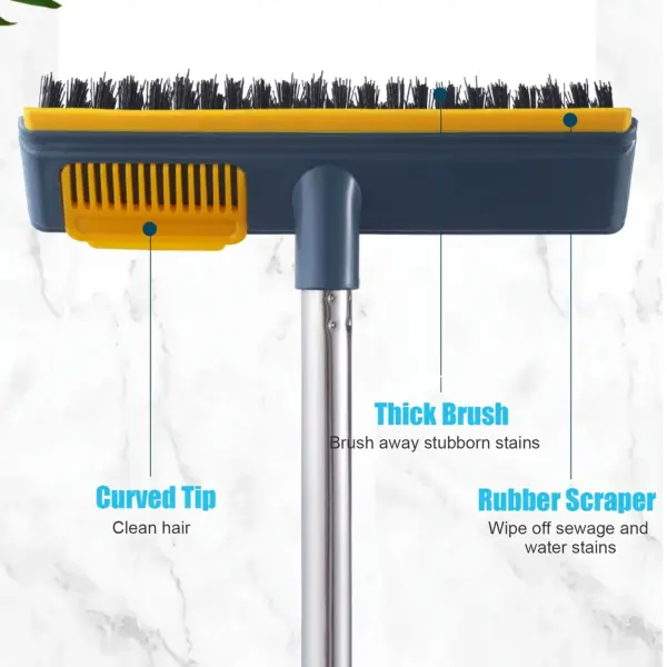 Long Handle Floor Brush with Hard Bristles