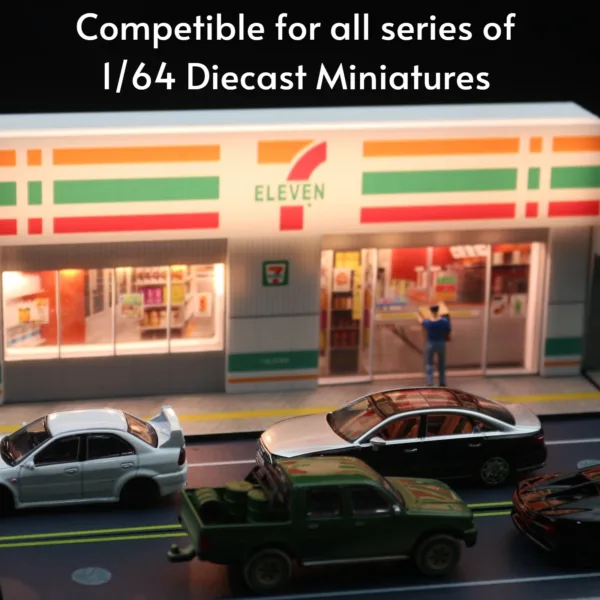 1/64 City Corner Diorama Car Model - Image 5