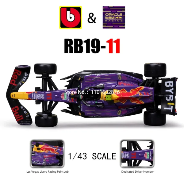 1:43 Scale Red Bull Racing F1 Diecast Model - Image 2