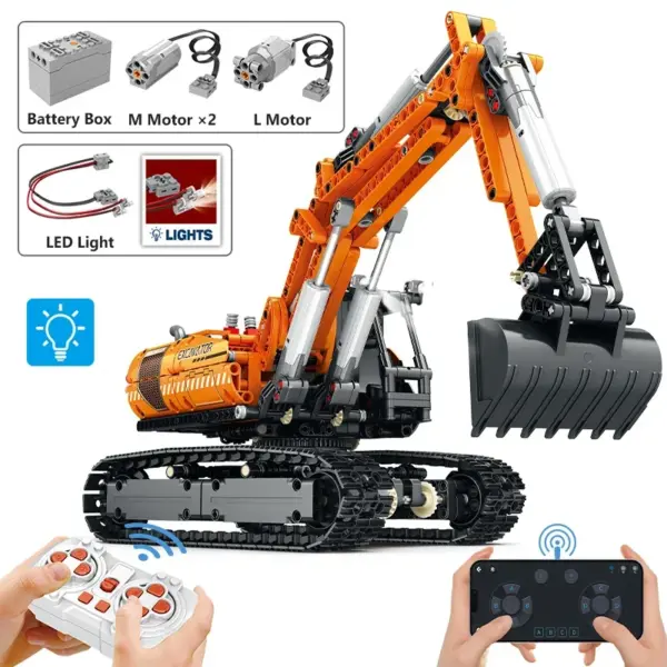 Remote-Controlled Excavator Building Blocks Set - Image 7