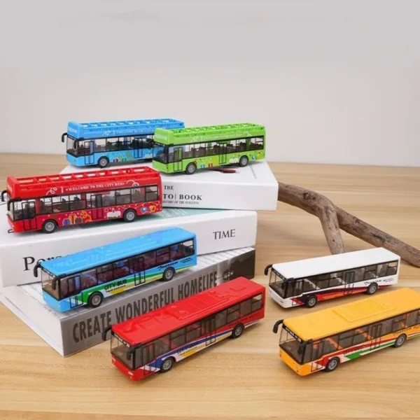 15CM Pull Back Alloy Bus Toy for Kids - Image 2