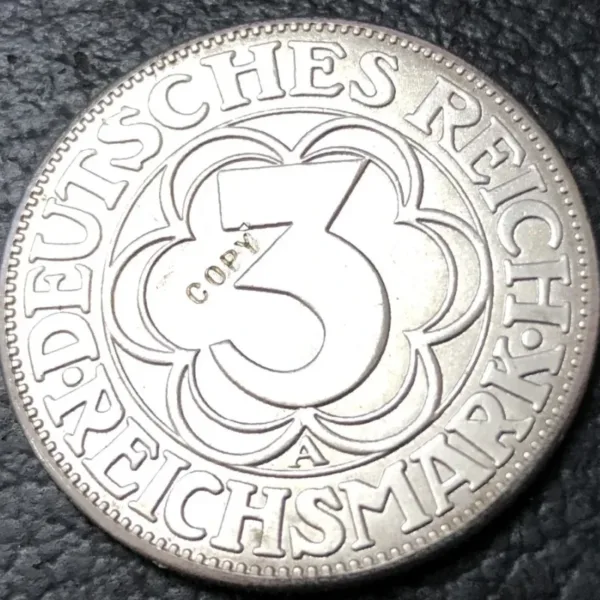 1927 Copy Coin 3 Reichsmark Nordhausen - Image 2