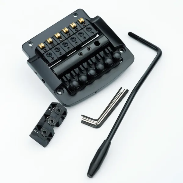 Tremolo Guitar Bridge with String Lock - Black - Image 4