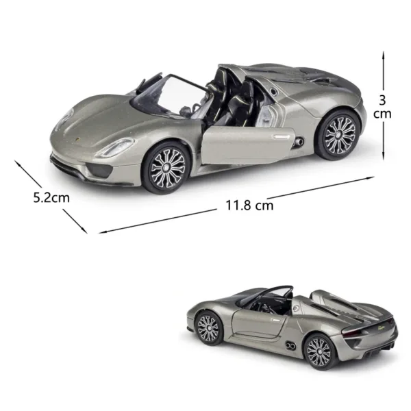 1/36 Scale Porsche 918 Spyder Toy Car - Image 6