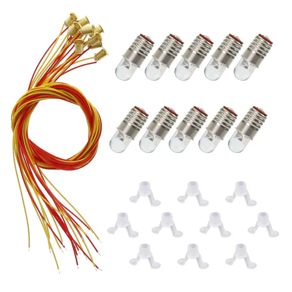 10pcs E5 LED Bulbs Warm White 12V