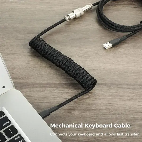 3M Coiled USB Type-C Keyboard Cable - Image 2