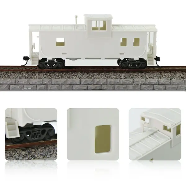 HO Scale 1:87 Unassembled Caboose Model Wagon - Image 3