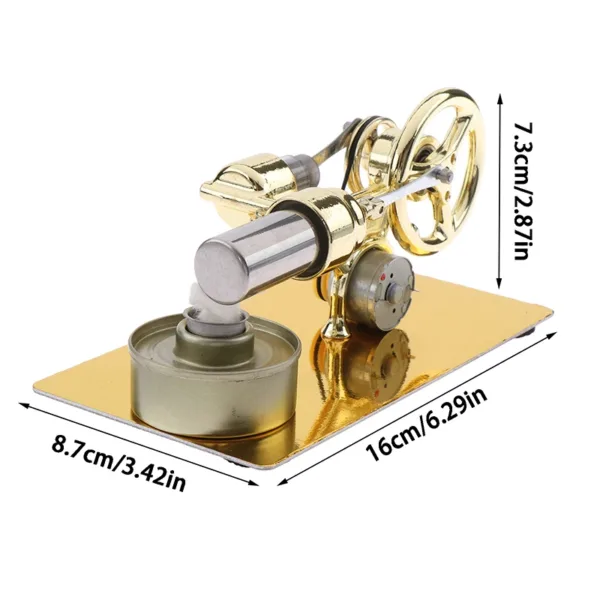 Gold Hot Air Stirling Engine Model - Image 6