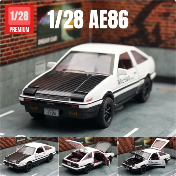 1/32 AE86 Diecast Toy Car with Sound and Light - Image 9