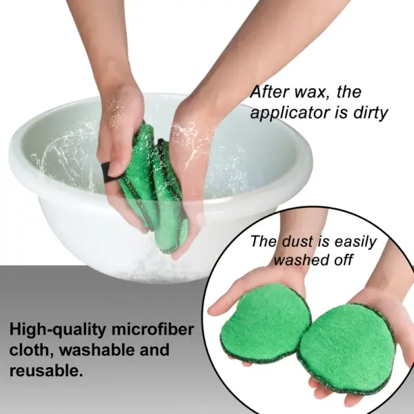 5-Pack Microfiber Wax Applicator Pads 5 Inch - Image 2