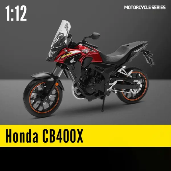 1:12 Scale Honda CB400X Diecast Motorcycle Model - Image 9