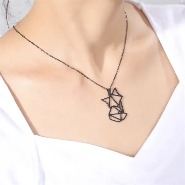 Unicorn Fox Crane Pendant Necklace for Women - Image 6