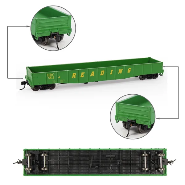 HO Scale 1:87 53ft Gondola Car Model - Image 5