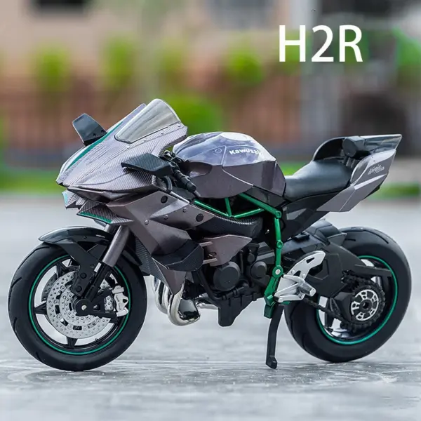 1:10 BMW S1000RR Kawasaki H2R Diecast Motorcycle - Image 4