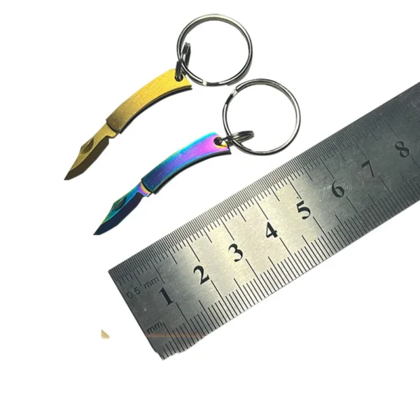 Mini Folding Stainless Steel Keychain Knife - Image 5