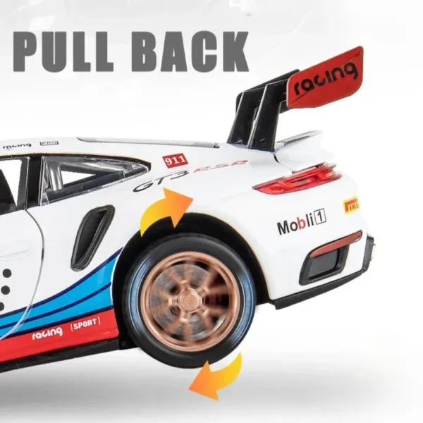 1:32 Metal Diecast Porsche 911 GT3 RSR Model - Image 5