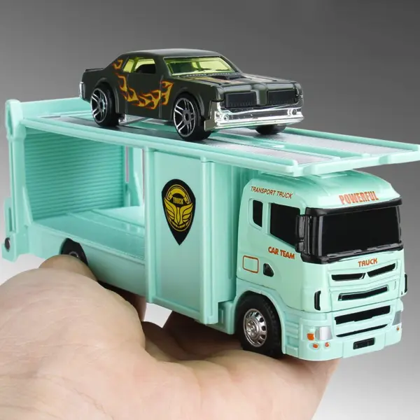 1:64 Alloy Double-Layer Container Truck Model