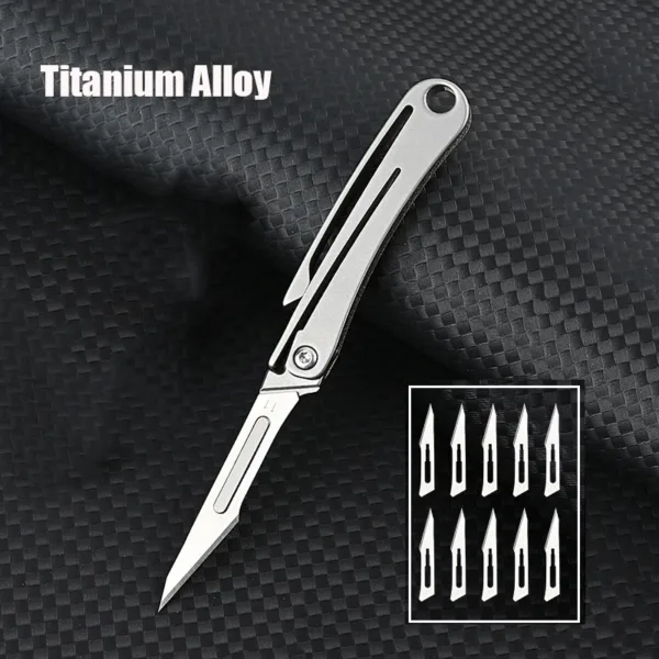 Titanium Alloy Folding Knife with 10 Blades - Image 25