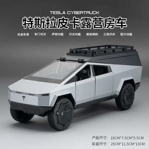 1:24 Alloy Tesla Pickup Truck Model - Image 9