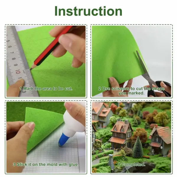 Artificial Grass Mat for Model Scenery 41x99cm - Image 5