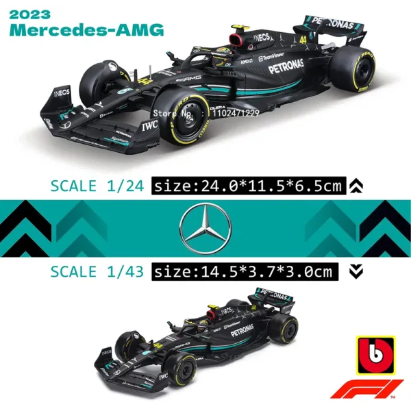 Bburago 1:24 Scale Leclerc & Sainz F1 Model - Image 5