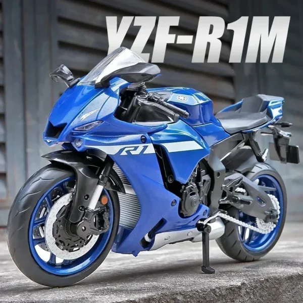 1:12 Yamaha YZF-R1M Alloy Motorcycle Model - Image 2