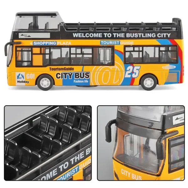 1/32 Alloy Double Decker Bus Toy Model - Image 4