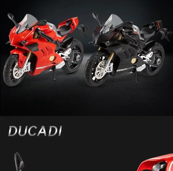 1:12 Ducati V4S Panigale Alloy Motorcycle Model - Image 5