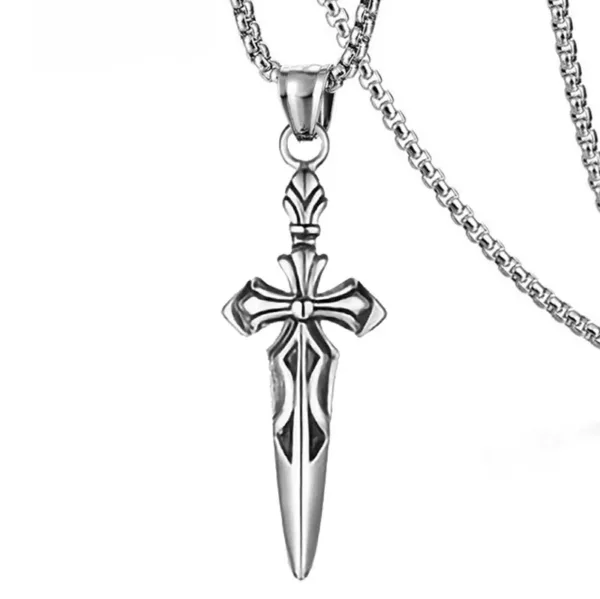 Titanium Steel Sword Pendant Necklace for Women - Image 10