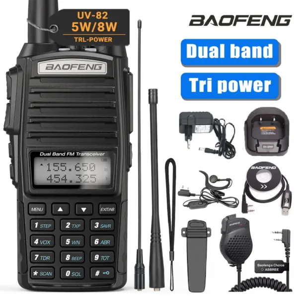 Baofeng UV-82 Dual PTT Walkie Talkie 8W