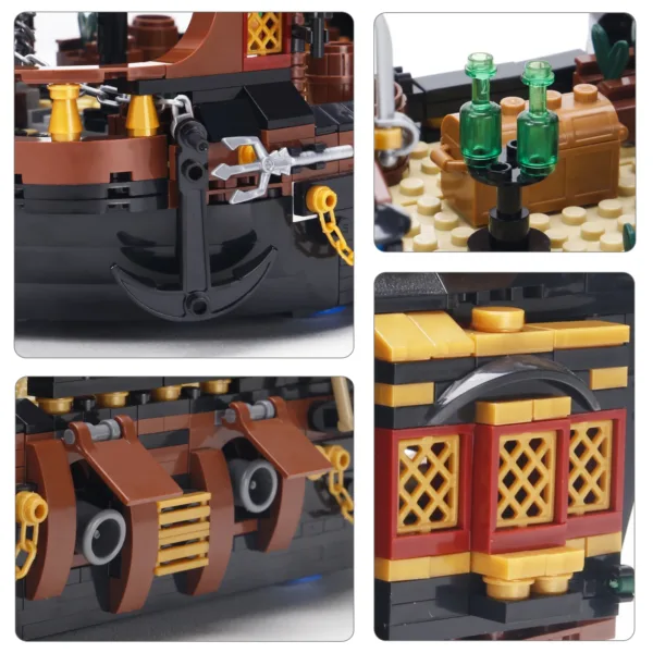 1328PCS Pirate Ship Building Blocks Set - Image 4