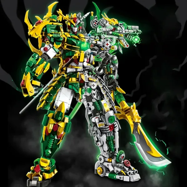 Mecha White Tiger and Green Dragon Model - Image 7