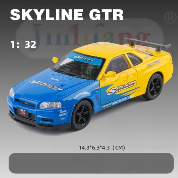 1:32 Nissan Skyline GTR R34 Diecast Model Car - Image 11