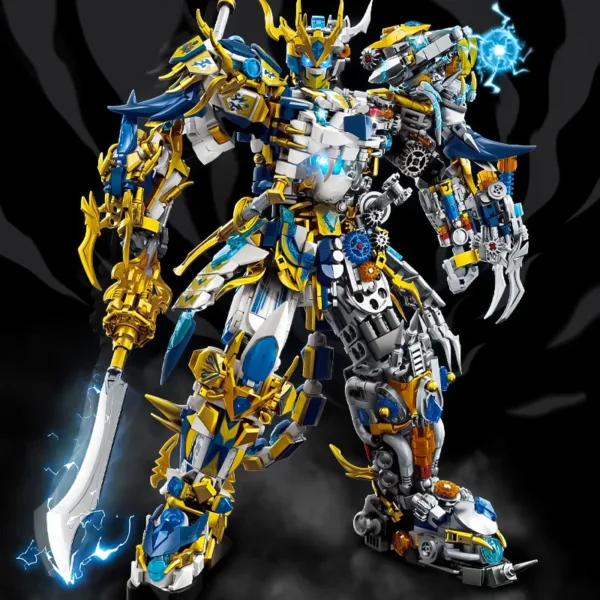 Mecha White Tiger and Green Dragon Model - Image 8
