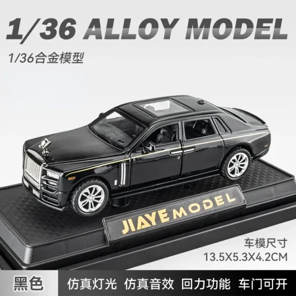 1:36 Rolls Royce Phantom Diecast Model Car - Image 9