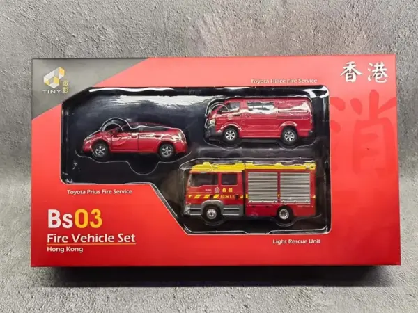 1/64 Scale Fire Rescue Vehicle Toy Set - Image 7