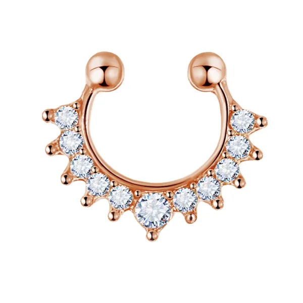 Crystal Butterfly Clip-on Nose Ring Earring - Image 11