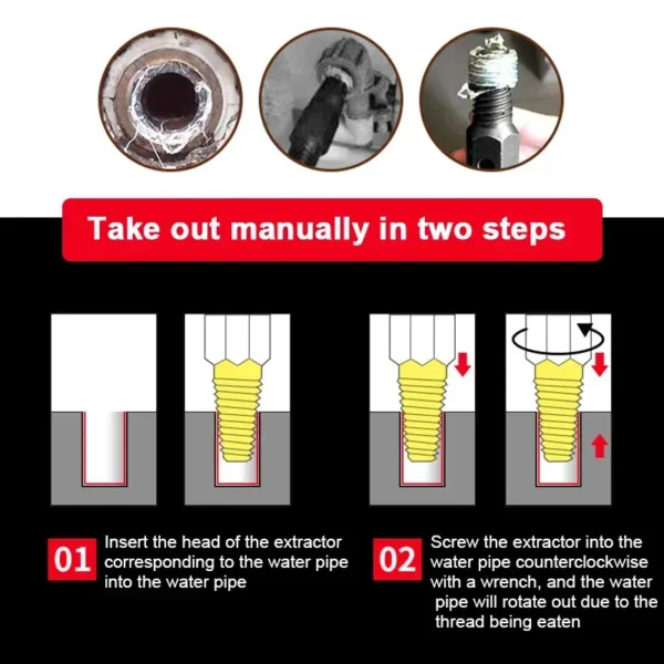 Pipe Damaged Screw Extractor Tool Set - Image 4