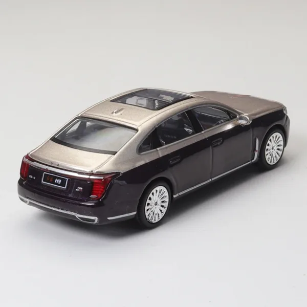 Hongqi H9 Diecast Model Car 1/64 Gold Violet - Image 5