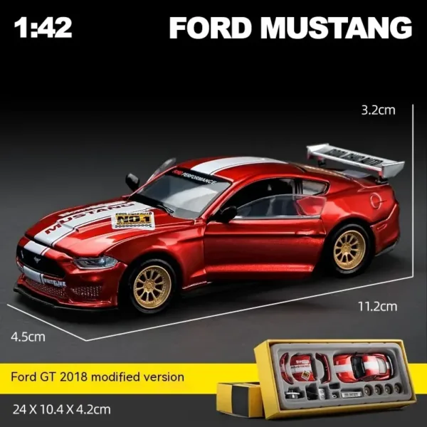 1:43 Scale Red Ford Mustang Car Model