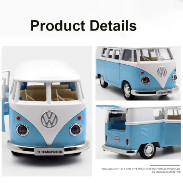 1:36 Volkswagen VW T1 Bus Diecast Toy Model - Image 3