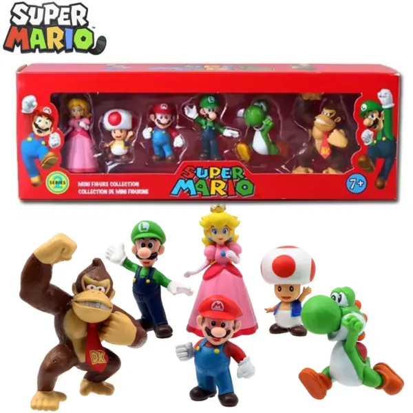 Super Mario Bros PVC Figure Set - 6 Pieces