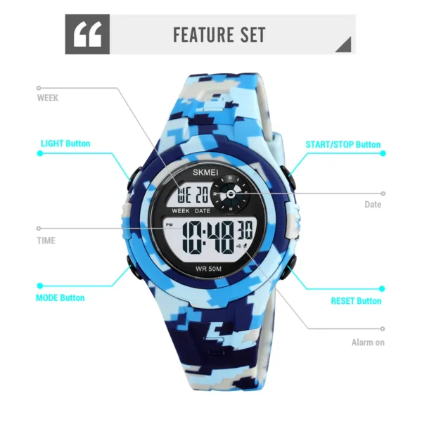 SKMEI 2280 Kids Waterproof Digital Watch - Image 5