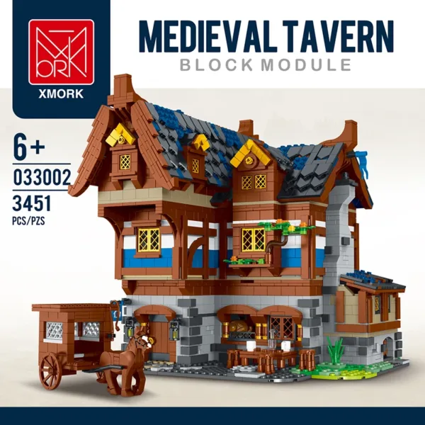 Medieval Tavern Building Blocks Model Set 3451PCS - Image 2