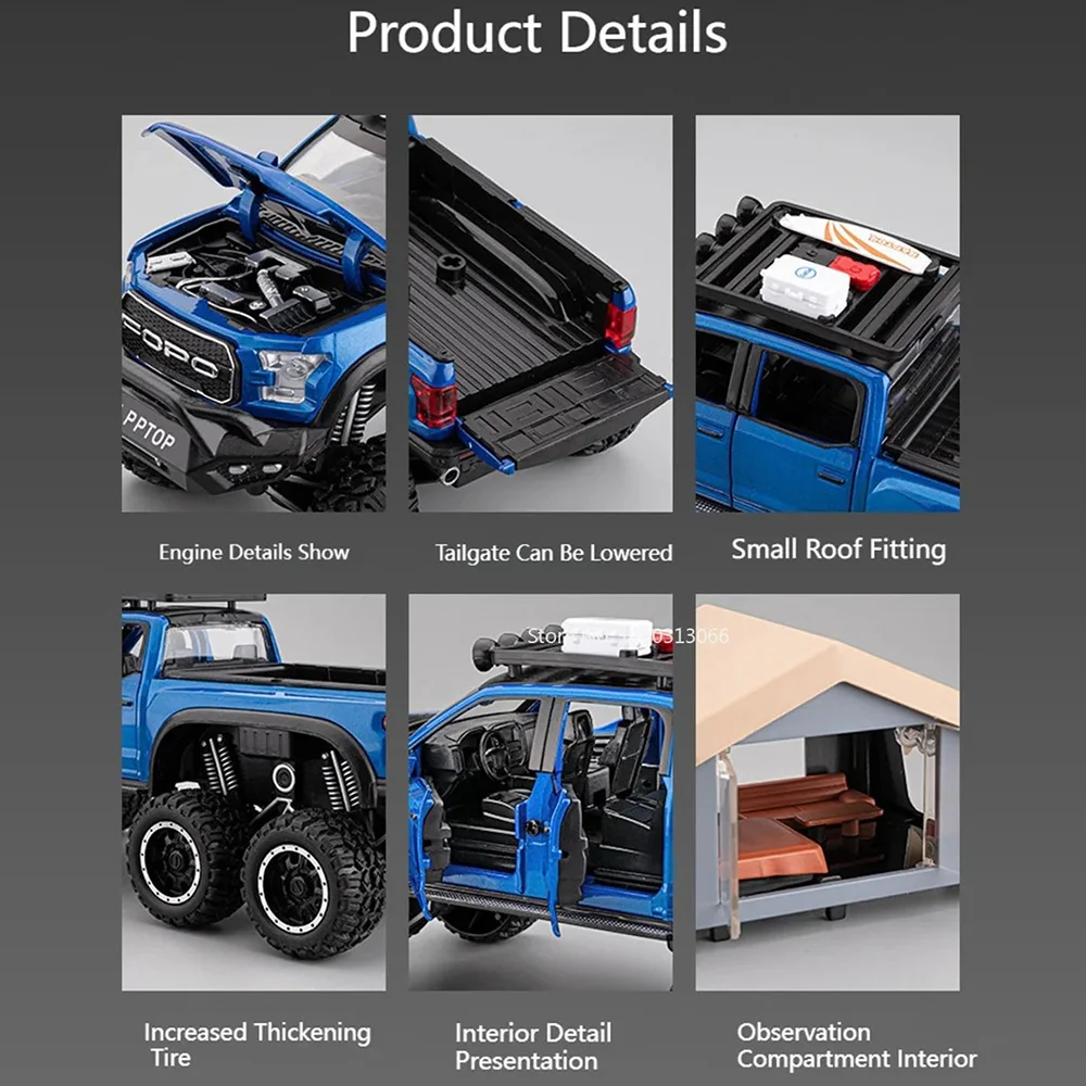 1/24 Raptor F150 Diecast Model with Sound 3 1/24 Raptor F150 Diecast Model with Sound - Image 3