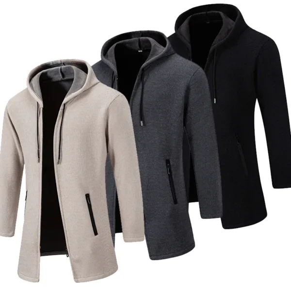 Men's Thick Hooded Coat for Autumn/Winter