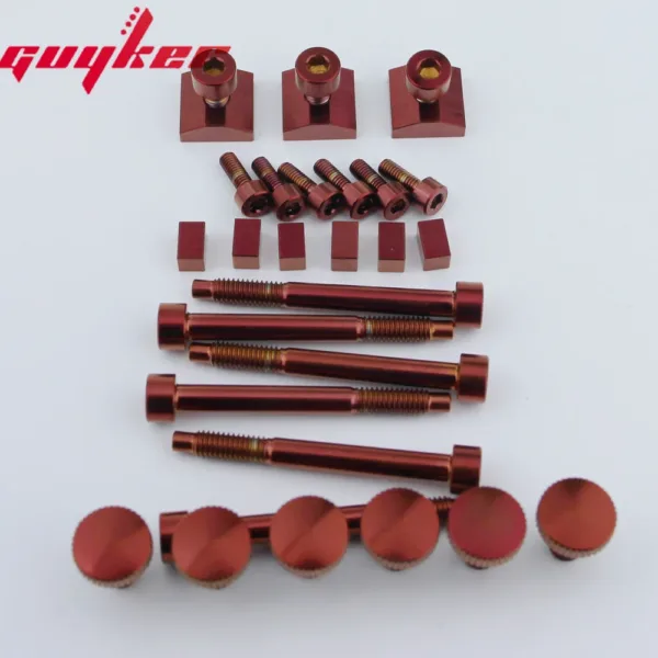 Red Titanium Alloy Screw Set for Vehicles