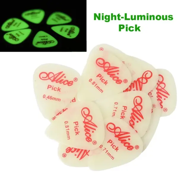 Alice 12-Piece Fluorescent Guitar Picks Set